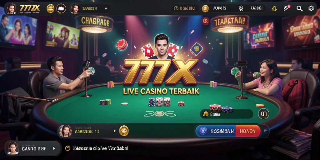 Tangkapan layar dari gameplay Live Casino di 777ZX.
