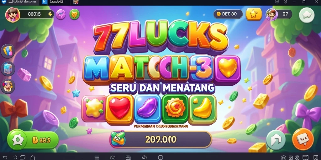 Tampilan gameplay seru dan penuh warna di 77LUCKS.