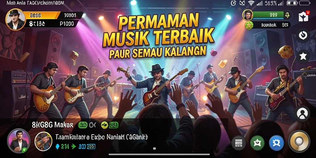 Screenshot dari gameplay <strong>8G8G</strong> menunjukkan momen seru bermain musik.