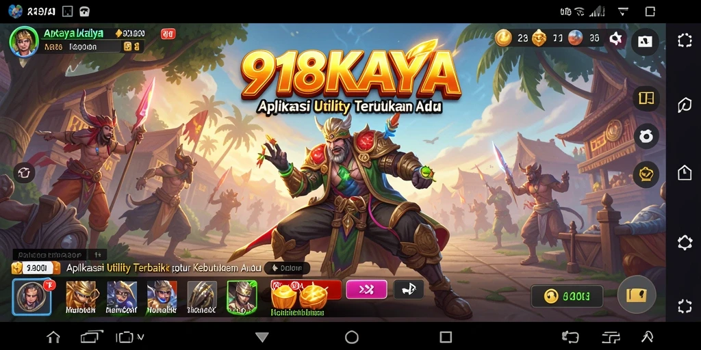 Tampilan antarmuka aplikasi 918KAYA yang bersih dan mudah digunakan.