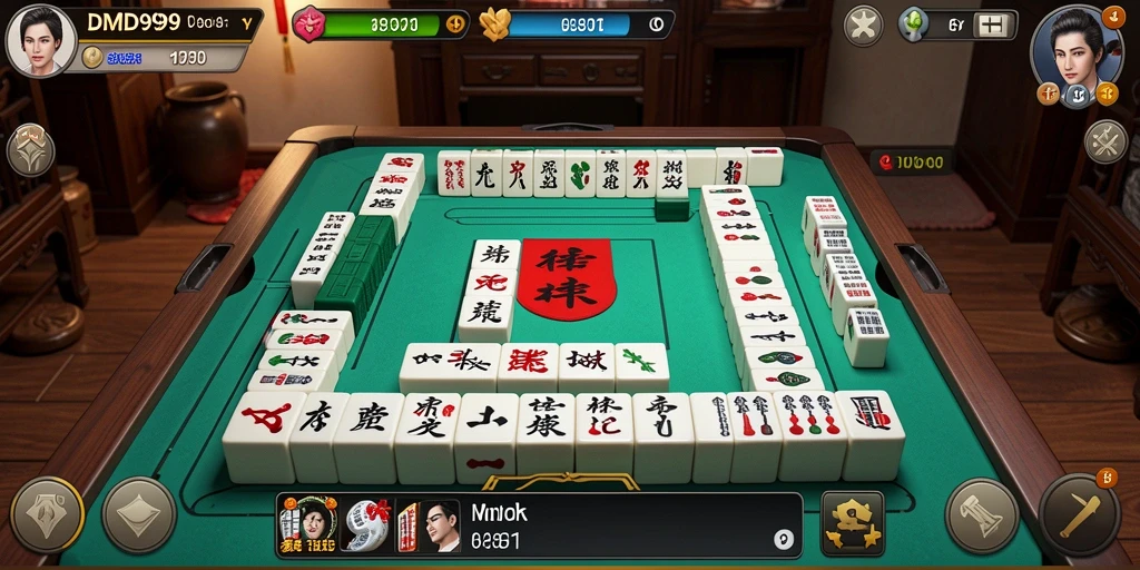 Tampak gameplay Mahjong yang seru dan menantang di DMD999.
