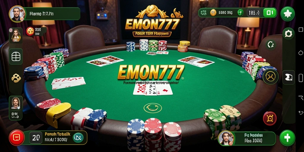 Tampilan gameplay EMON777 yang menegangkan saat bermain poker.