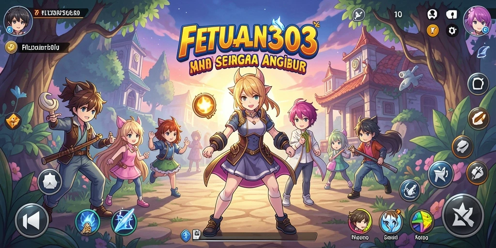 Tangkapan layar dari gameplay FILTER303 yang memukau dan penuh warna.