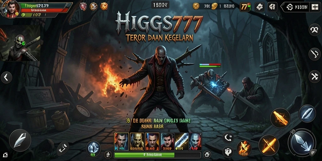 Screenshot gameplay HIGGS777 menampilkan suasana Horror yang mencekam.