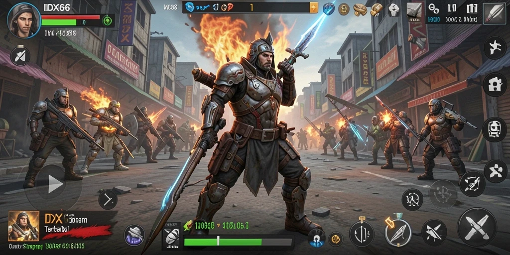 Tampilan gameplay IDX66 yang intens dan strategis.