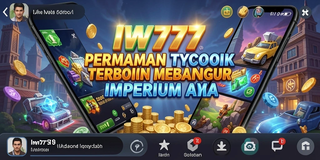 Screenshot utama IW777 menampilkan gameplay membangun imperium Tycoon yang seru.