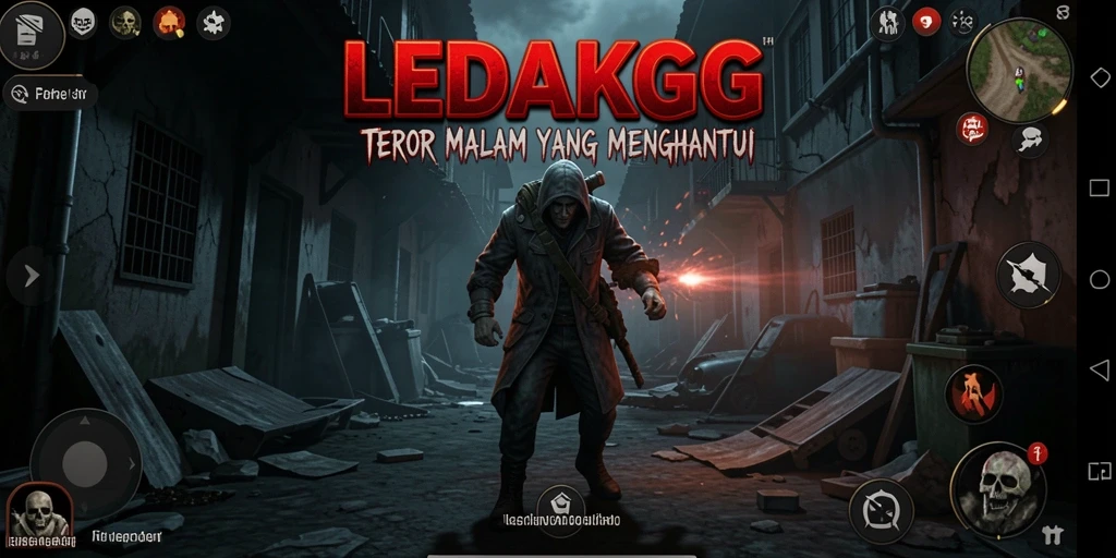 Tangkapan layar mendebarkan dari gameplay <strong>LEDAKGG</strong> yang menunjukkan suasana Horror yang mencekam.