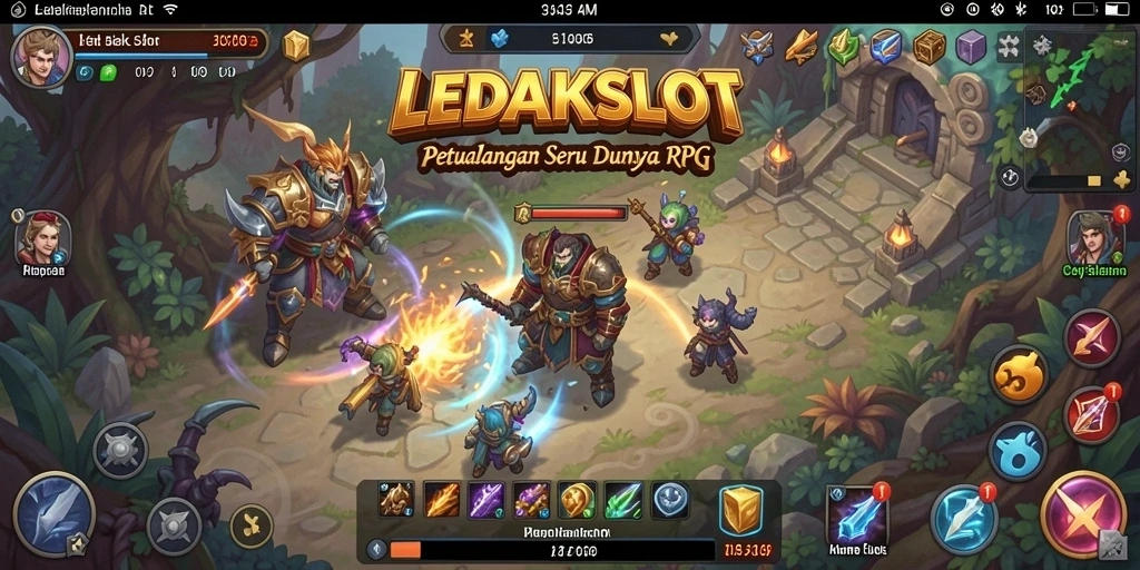 Gameplay menarik dalam LEDAKSLOT yang menampilkan petualangan RPG seru.