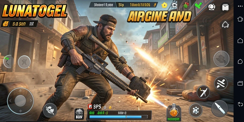 Tampilan gameplay LUNATOGEL yang menegangkan dan aksi seru.