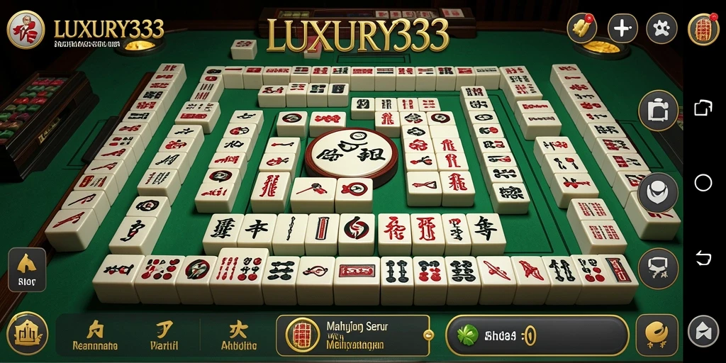 Tampilan gameplay menarik dari LUXURY333, permainan Mahjong yang seru.