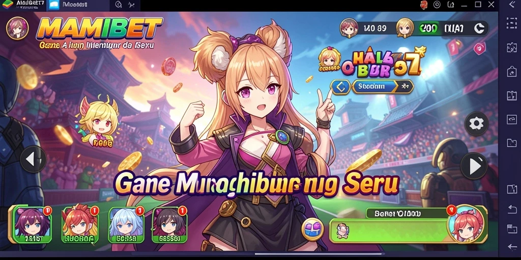 Gameplay MAMIBET menampilkan karakter anime yang penuh aksi.