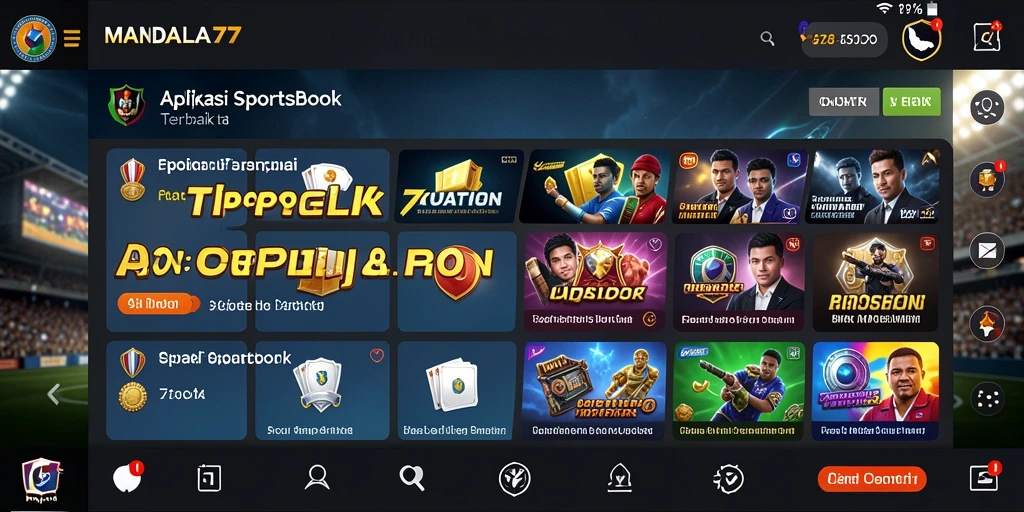 Tampilan gameplay menarik dari aplikasi MANDALA77 untuk taruhan olahraga.