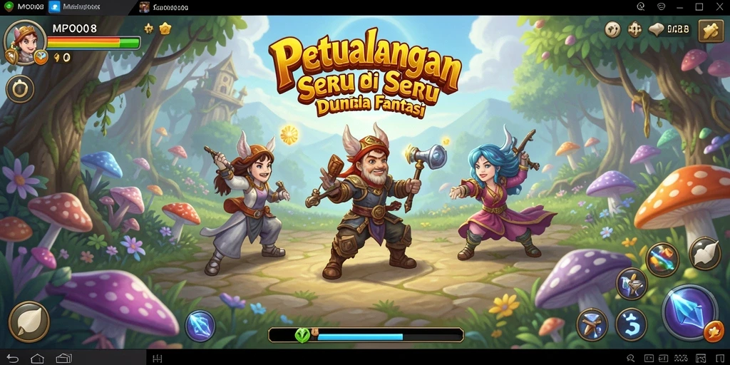 Gameplay MPO08 menampilkan petualangan seru dan menantang di dunia fantasi.