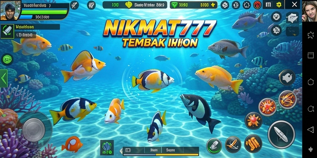 Tampilan gameplay seru di NIKMAT777 saat menembak ikan.
