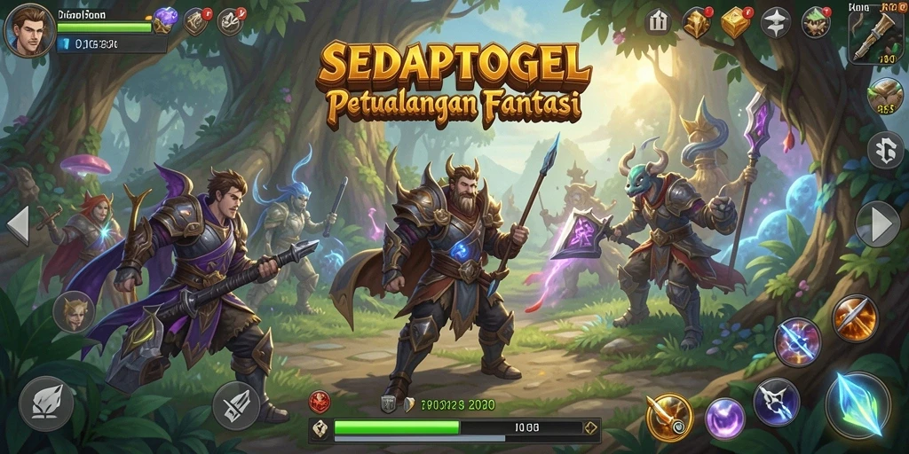 Screenshot gameplay SEDAPTOGEL dengan aksi pertempuran seru.