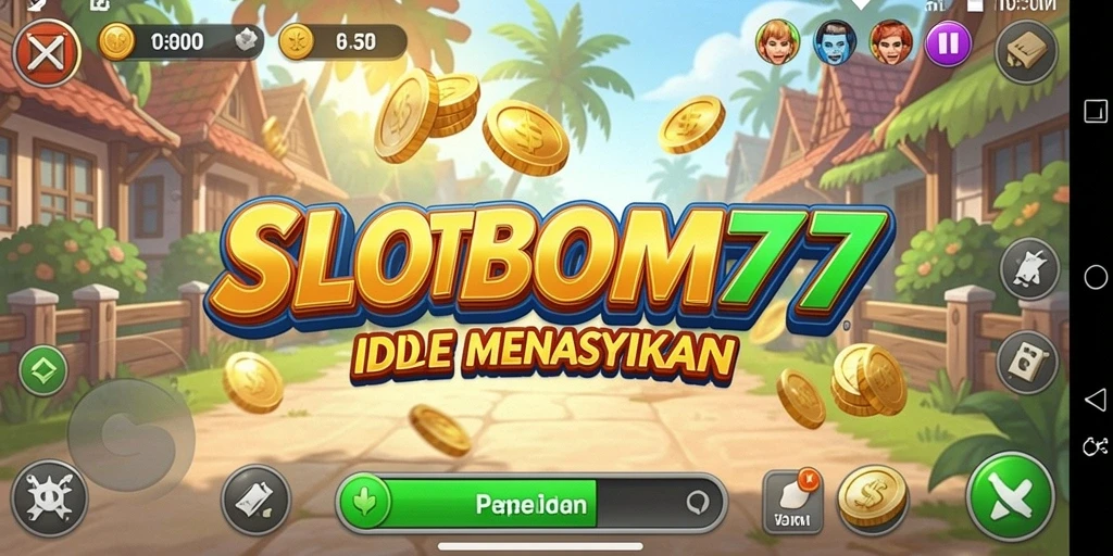 Tampilan gameplay SLOTBOM77 yang menarik dan seru.