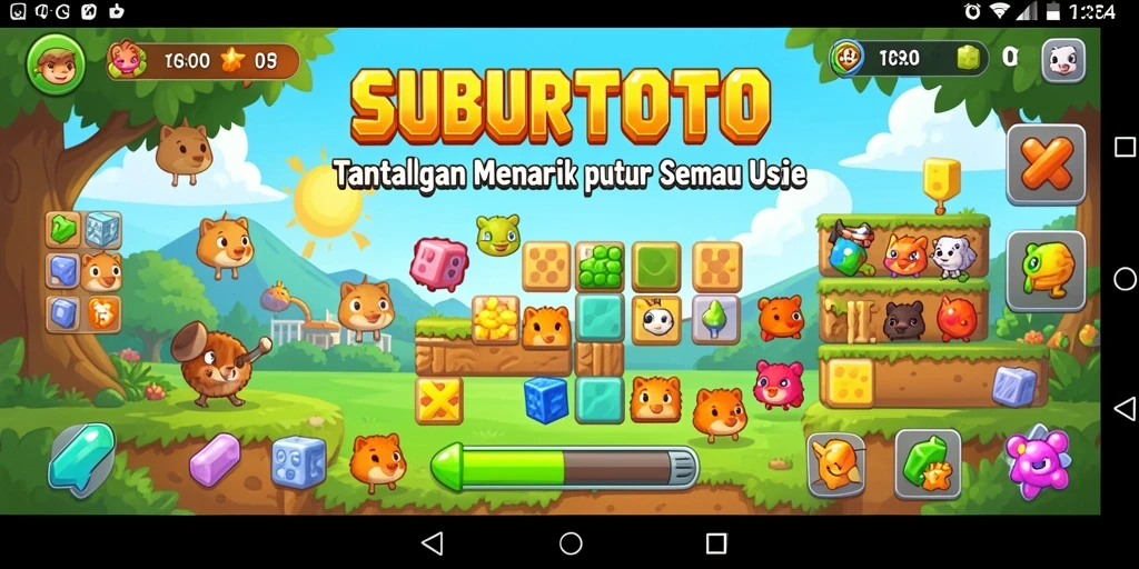 Tangkapan layar gameplay SUBURTOTO yang menampilkan tantangan puzzle.
