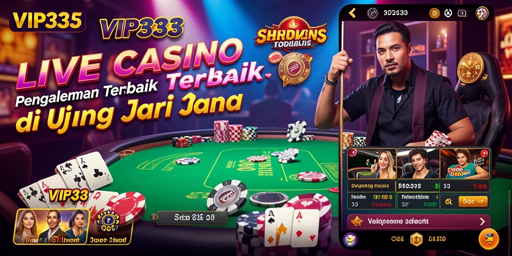 Tampilan menarik dari gameplay live casino VIP333 dengan dealer profesional.